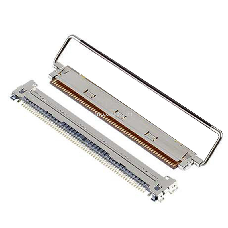 60P  CAF 20858-060T-01 0,4 mm Pitch, kiểu ghép ngang FPC Plug Connector với khóa cơ học