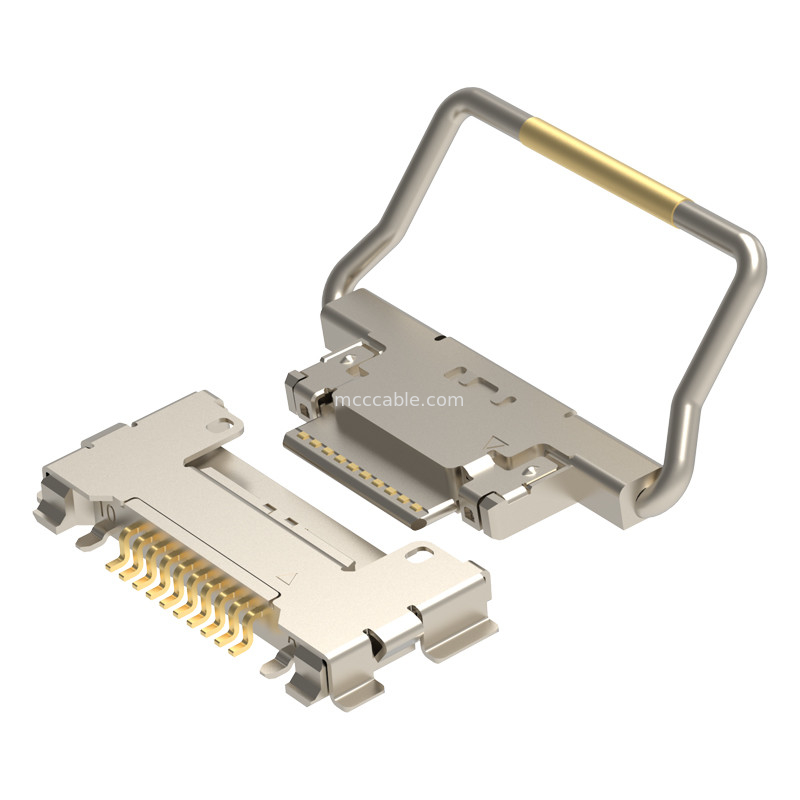 10p 20633-310T-01S Máy kết nối đồng trục vi với khóa cơ học Cắm cho lắp ráp cáp đồng trục vi