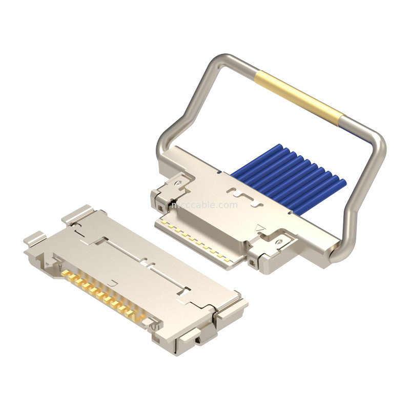 10p 20633-310T-01S Máy kết nối đồng trục vi với khóa cơ học Cắm cho lắp ráp cáp đồng trục vi
