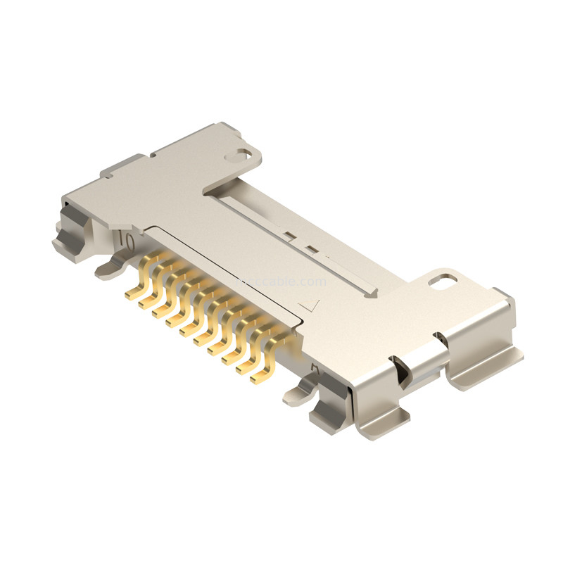 10p 20633-310T-01S Máy kết nối đồng trục vi với khóa cơ học Cắm cho lắp ráp cáp đồng trục vi