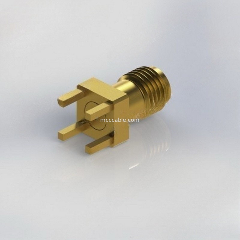 Đầu nối cáp đồng trục RF 3,5 Mm Nữ với PCB Board Edge Mount RF 34GHz