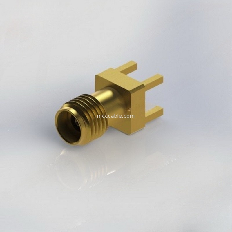 Đầu nối cáp đồng trục RF 3,5 Mm Nữ với PCB Board Edge Mount RF 34GHz