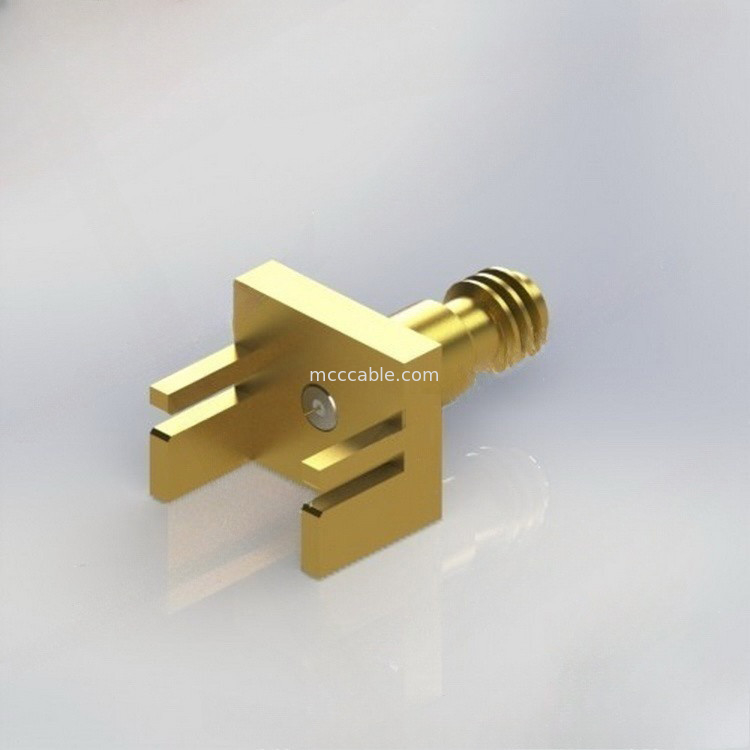 Đầu nối đồng trục RF 1mm bằng đồng thau OEM với chân 0,009