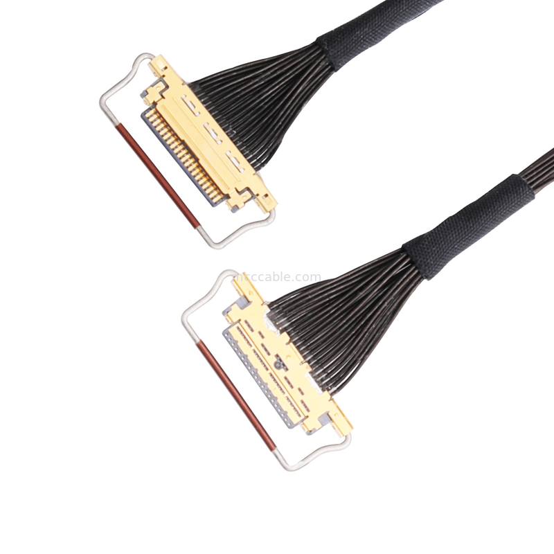 Lắp ráp cáp Oem Lvds 0,5mm Pitch 20453-220t-03 Đầu nối vi đồng trục loại giao phối ngang
