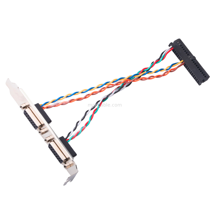 Cáp 2 cặp Lvds Đầu nối Db15 Nữ 15 chân 205205-2 Điện đến 40 chân