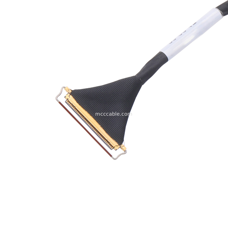 Lắp ráp cáp 40 chân Lvds tùy chỉnh Cáp màn hình LCD lvds 0,5mm Loại giao phối ngang Đầu nối vi đồng trục