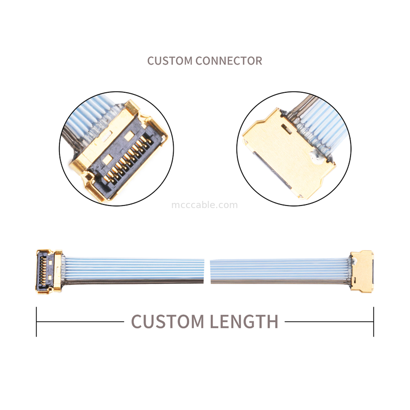 LVDS CABLE 10P 0.35mm Pitch 20857-010T-01 CABLE ASSEMBLY FOR WIRE PLUG micro coaxial cable