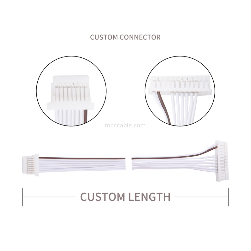 Bộ dây lắp ráp cáp PVC LVDS 0,80mm 8 PIN JST SHR-08V-S-B
