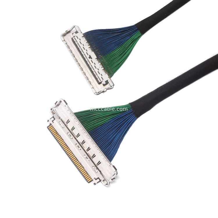 Tùy chỉnh 0,4 mm Pitch  20788 20679 30pin 40pin 50pin 60pin Đầu nối đồng trục siêu nhỏ Emi Shield Lvds Cable