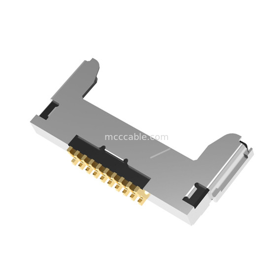 Lắp ráp cáp đồng trục siêu nhỏ 10 chân Lvds 20345-010T-32R Khoảng cách 0,4 mm Đầu nối vi đồng trục loại giao phối ngang