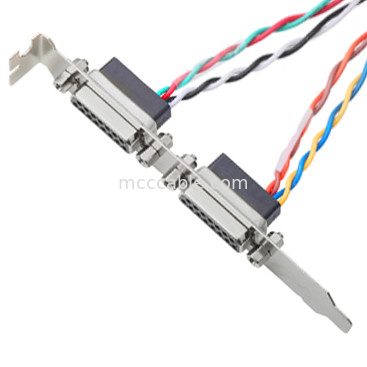 Cáp 2 cặp Lvds Đầu nối Db15 Nữ 15 chân 205205-2 Điện đến 40 chân