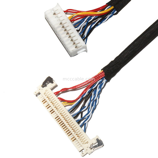 Tùy chỉnh chiều dài 2.0mm Pitch Lvds Cable Assembly 30 Pin  DF11-24DS-2C đến FI-X3OHL OEM / ODM