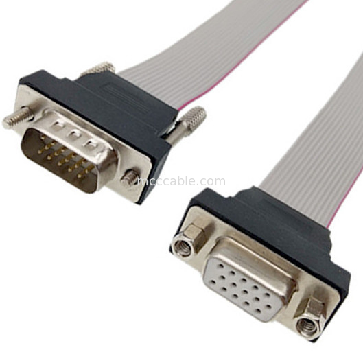 VGA HDB15 Male To Female Ribbon Cable 15pin Connector kết nối màn hình lvds