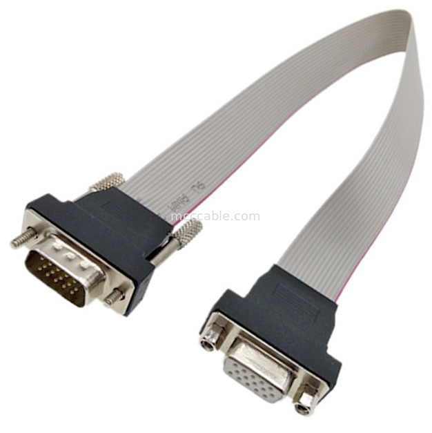 VGA HDB15 Male To Female Ribbon Cable 15pin Connector kết nối màn hình lvds