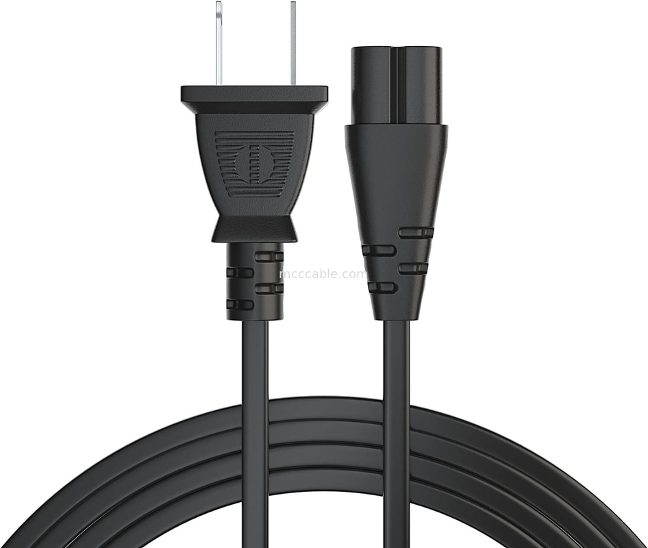 12ft dây điện 2 Prong Ac tường cắm 2 khe led LCD