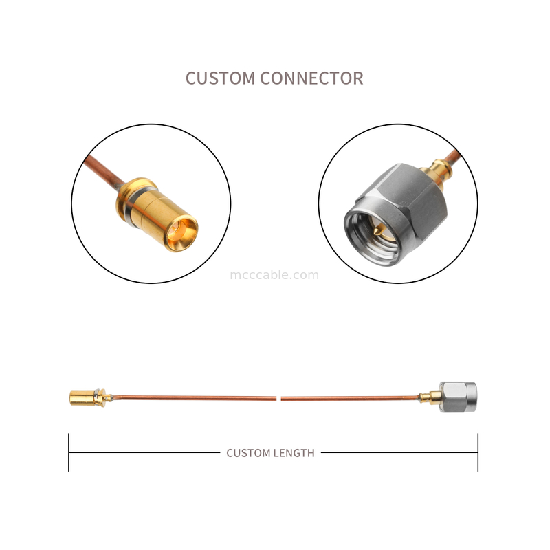 Rohs Semi Rigid Coaxial Cable Vita 67 Smpm Cắm thẳng đến Sma Male Cắm thẳng Sro47