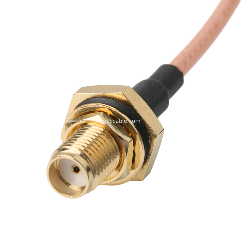Oem / Odm Rg316 Cable Connector Sma Phụ nữ Bulkhead Jack Để nam thẳng cắm
