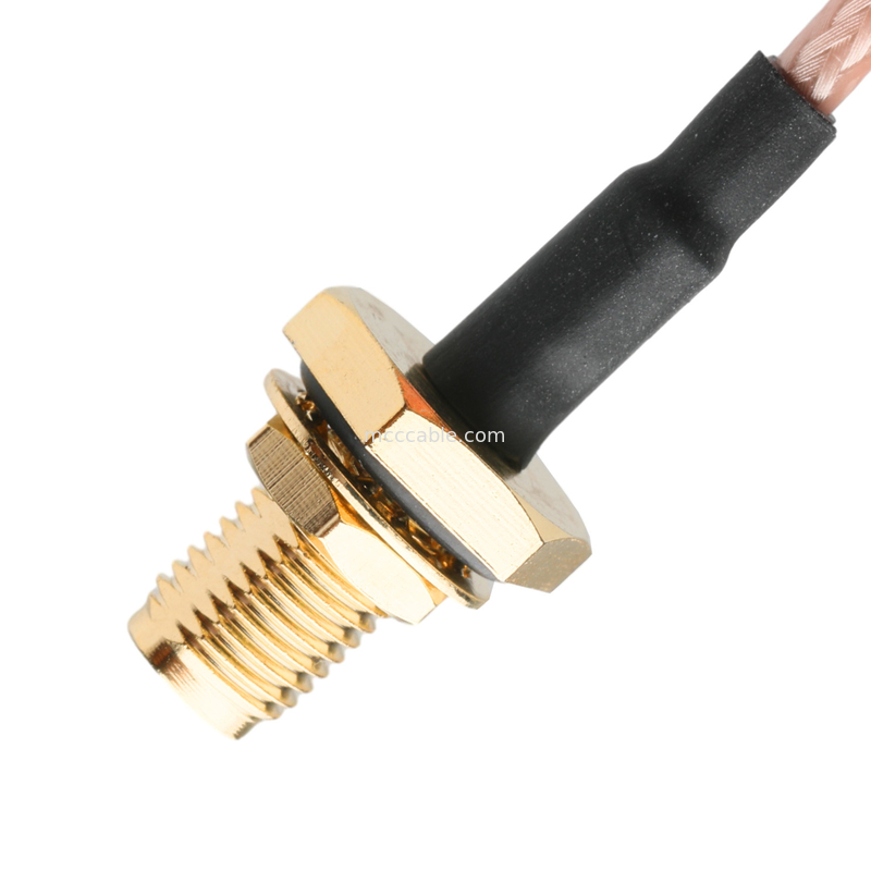 Oem / Odm Rg316 Cable Connector Sma Phụ nữ Bulkhead Jack Để nam thẳng cắm