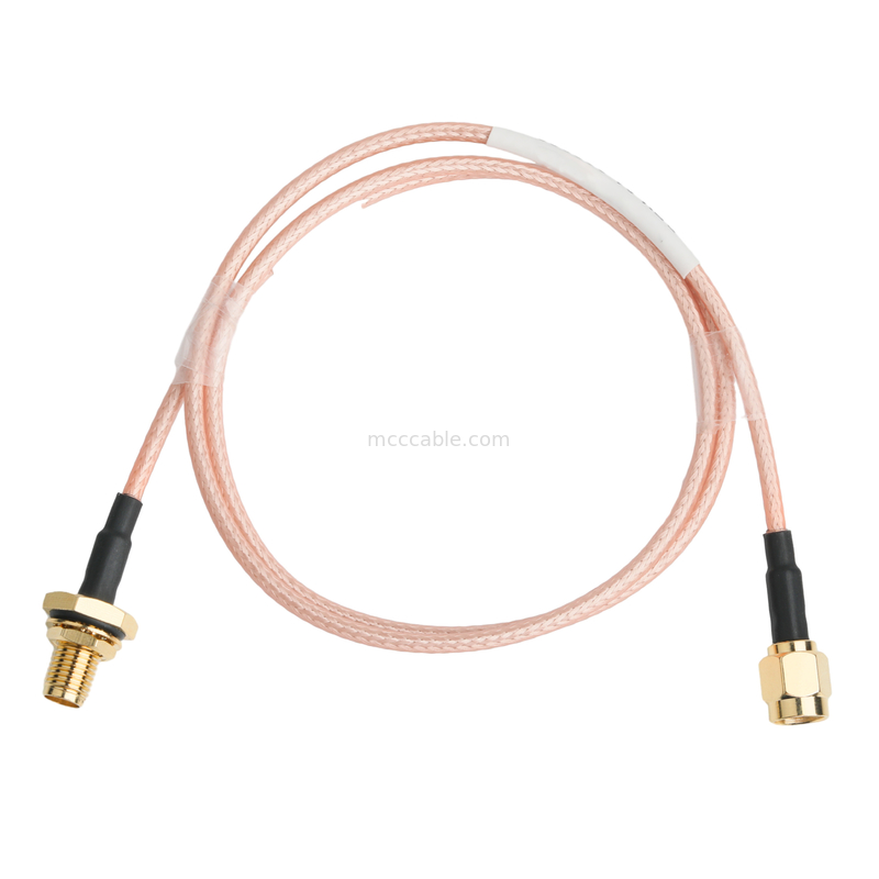 Oem / Odm Rg316 Cable Connector Sma Phụ nữ Bulkhead Jack Để nam thẳng cắm