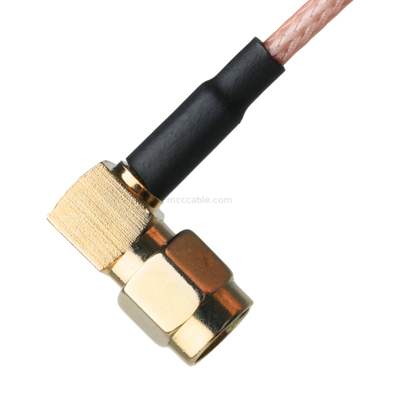 Ip67 Rohs Cáp đồng trục tùy chỉnh Ra Sma Cắm góc phải Cắm Rg316 Oem / Odm