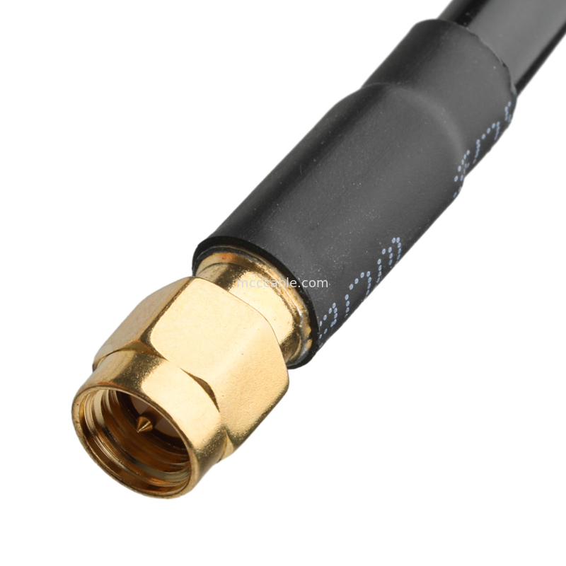 RF Connector Lmr-240 Low Loss Rf Cable Đen Sma Đàn ông thẳng Plug To N Đàn ông Plug góc phải Plug