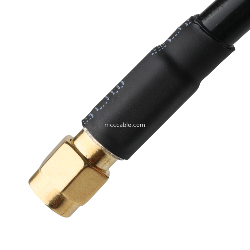 RF Connector Lmr-240 Low Loss Rf Cable Đen Sma Đàn ông thẳng Plug To N Đàn ông Plug góc phải Plug