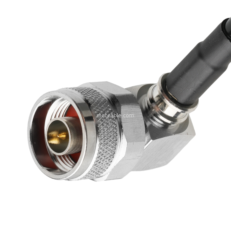 RF Connector Lmr-240 Low Loss Rf Cable Đen Sma Đàn ông thẳng Plug To N Đàn ông Plug góc phải Plug