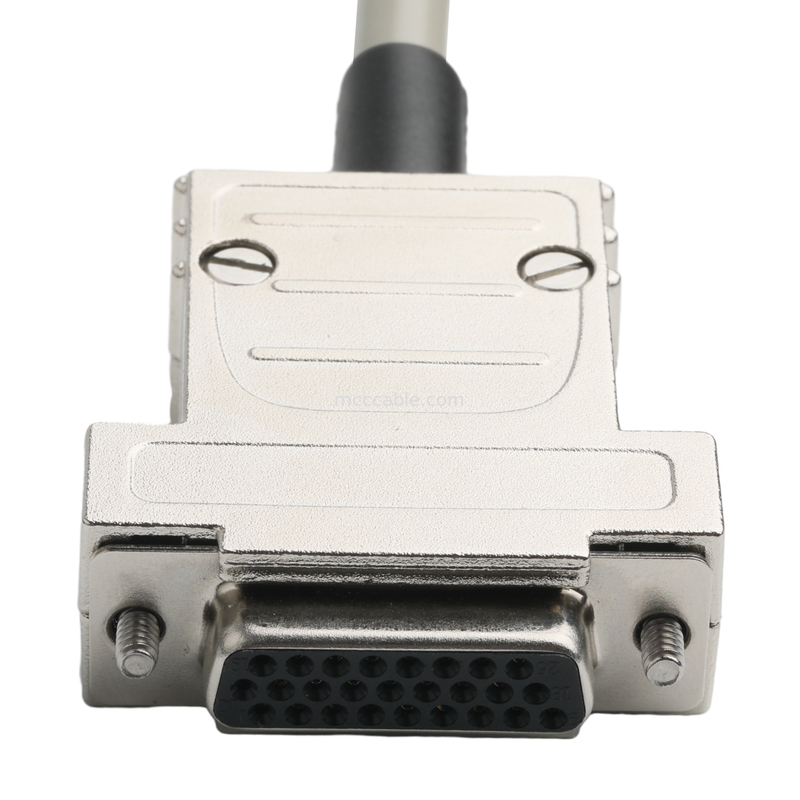 Hd D-Sub To Mdr Plug Connector Cable 14p*28 Awg Od 7.0mm Beige PVC Jack