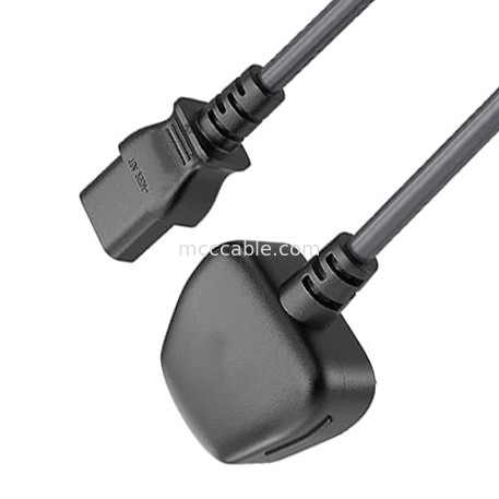 C13 To Uk Plug Power Cord Bs1363 18awg 250v Độ dài Thích hợp cho hầu hết các máy tính, máy in và các thiết bị khác