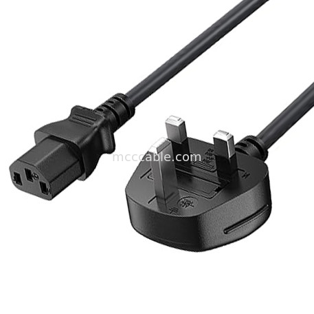 C13 To Uk Plug Power Cord Bs1363 18awg 250v Độ dài Thích hợp cho hầu hết các máy tính, máy in và các thiết bị khác