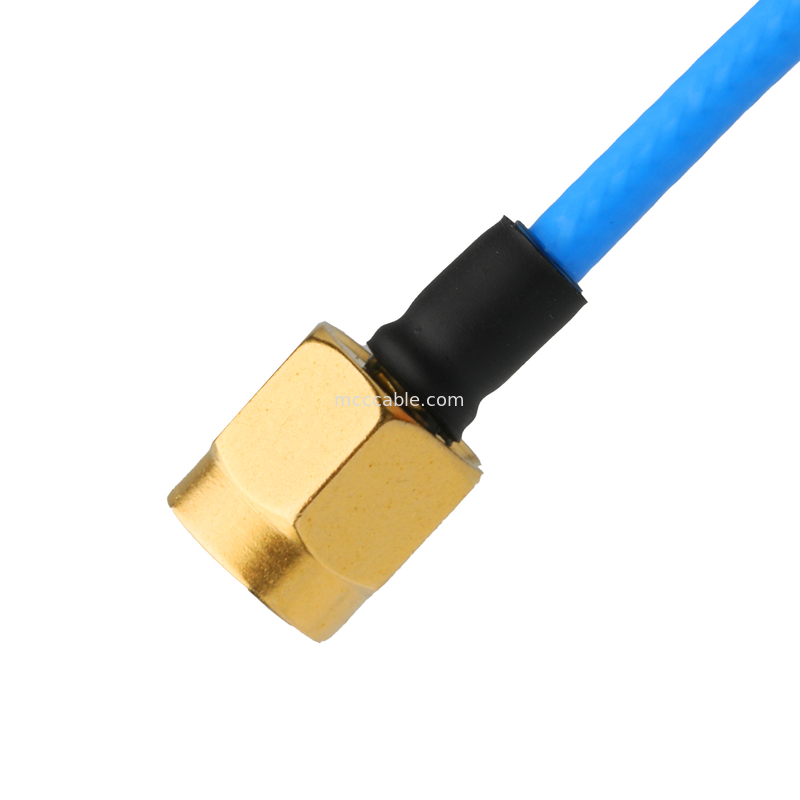 Kết nối RF Phòng nối cáp đồng trục PIM thấp Dụng độ linh hoạt TFT-5G-402 Được bảo vệ đôi với áo khoác FEP màu xanh