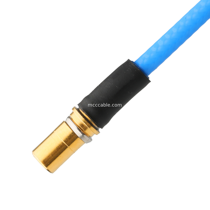Kết nối RF Phòng nối cáp đồng trục PIM thấp Dụng độ linh hoạt TFT-5G-402 Được bảo vệ đôi với áo khoác FEP màu xanh