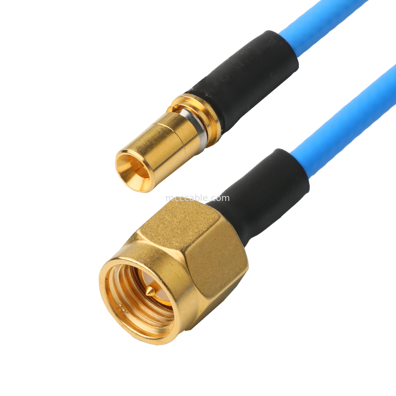 Kết nối RF Phòng nối cáp đồng trục PIM thấp Dụng độ linh hoạt TFT-5G-402 Được bảo vệ đôi với áo khoác FEP màu xanh