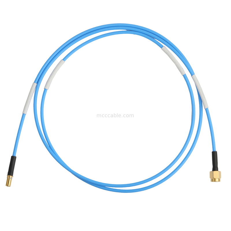 Kết nối RF Phòng nối cáp đồng trục PIM thấp Dụng độ linh hoạt TFT-5G-402 Được bảo vệ đôi với áo khoác FEP màu xanh
