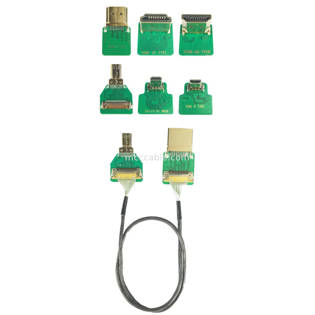 Bộ điều hợp kết nối MIPI ROHS HDMI-D Adapter Micro Elbow Head HDMI-D đến 20454-220-02 20455 20453