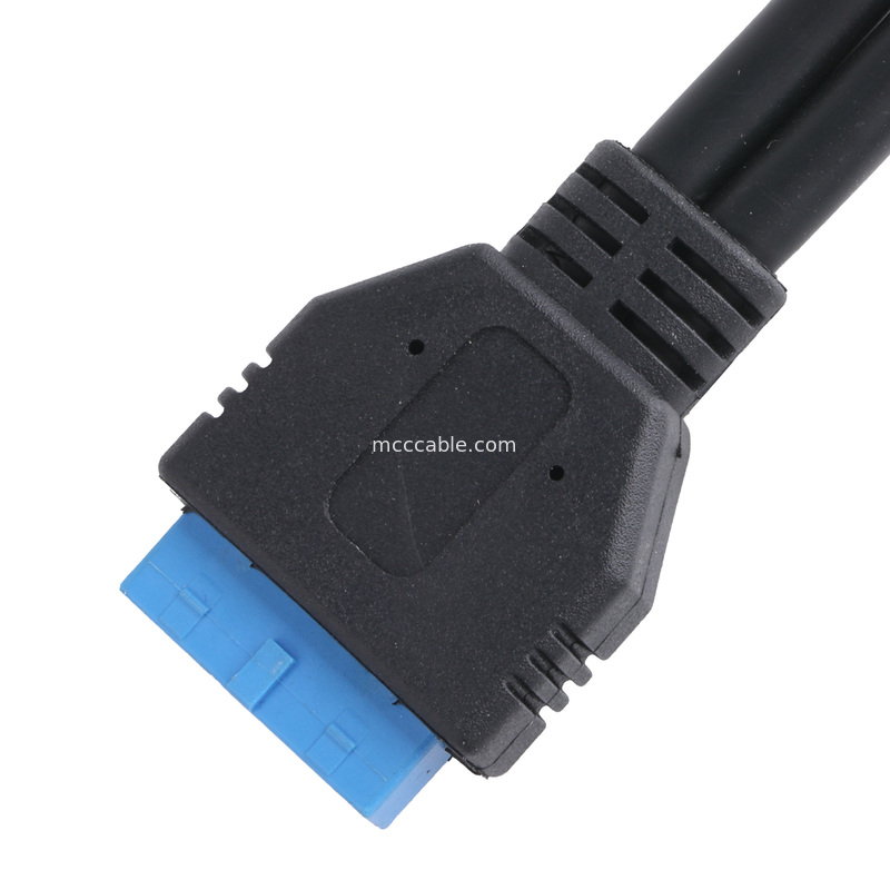 USB 3.0 bảng điều khiển phía trước Motherboard 19/20 Pin Cable To USB nữ Splitter Adapter Connector Extension