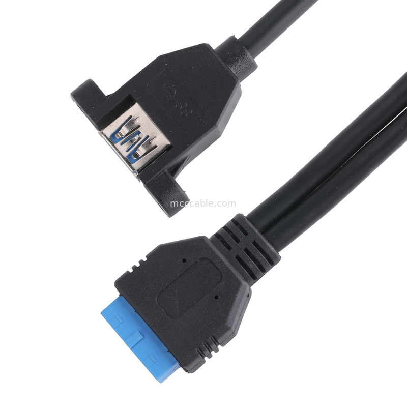 USB 3.0 bảng điều khiển phía trước Motherboard 19/20 Pin Cable To USB nữ Splitter Adapter Connector Extension