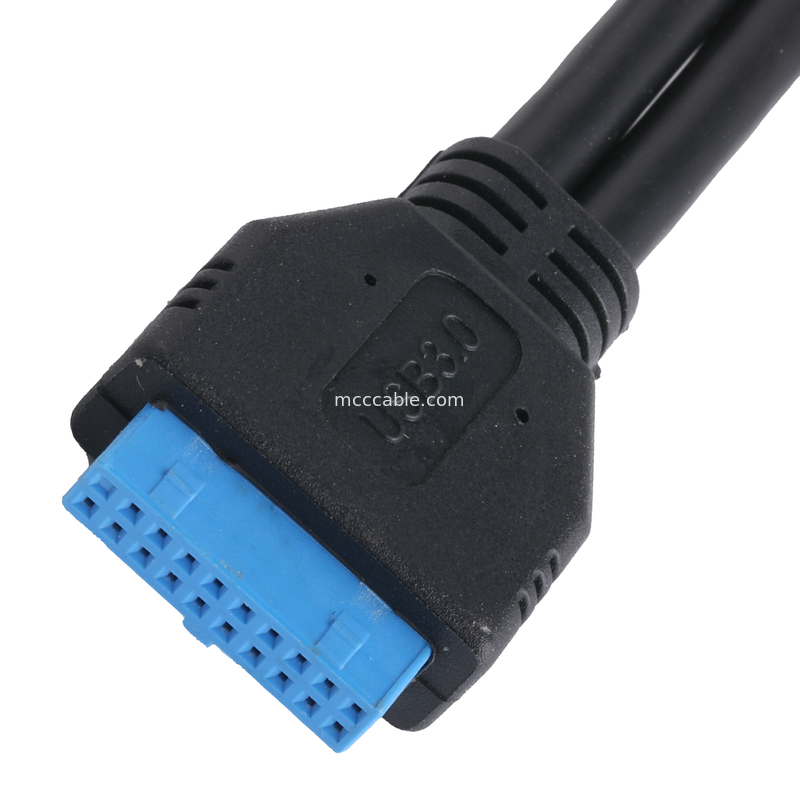 USB 3.0 bảng điều khiển phía trước Motherboard 19/20 Pin Cable To USB nữ Splitter Adapter Connector Extension