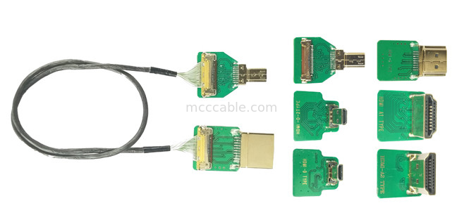Micro HDMI Straight Head 20454-220-02 20455 20453 Micro HDMI-D-2 đến  OEM / ODM