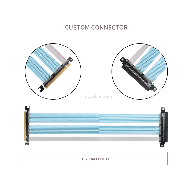 PCB Cáp đồng trục cực kỳ mịn PCIE đồ họa máy tính đồ họa thẻ mở rộng bộ điều hợp cáp