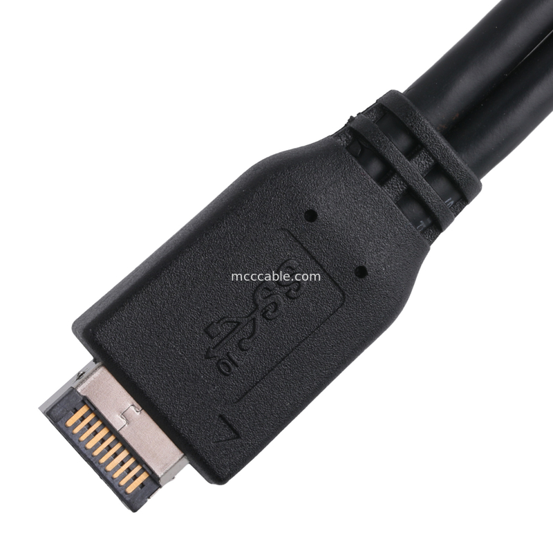 Cáp điện của bo mạch chủ máy tính USB 3.1 Type-E Nam đến IDC20P Nam Cáp bộ điều hợp 20-pin Cáp mở rộng