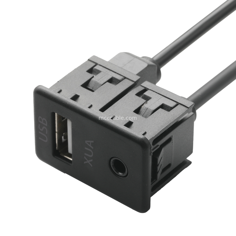 ISOBUS AUX nam Nối Dài Giắc Cắm Âm Thanh Nổi 3.5mm Cho O Jack USB Ổ Cắm Cáp