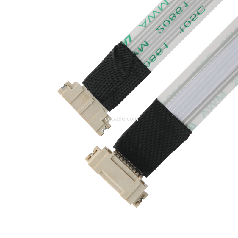 ROHS FFP / FPC 6Pin Màu trắng IS100-L08T-C46-C đến HS100-L08N-N62 Đen Pitch 1.0mm OEM / ODM
