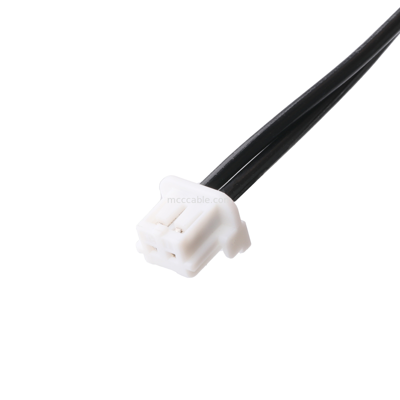 DC Plug 2.1 * 5.5mm Load Type PVC Sự xuất hiện đúc 90 góc đến White Housing 2P MOLEX F