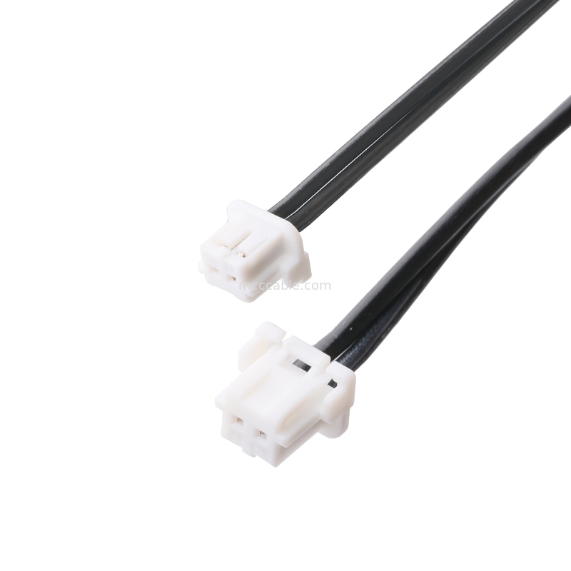 DC Plug 2.1 * 5.5mm Load Type PVC Sự xuất hiện đúc 90 góc đến White Housing 2P MOLEX F