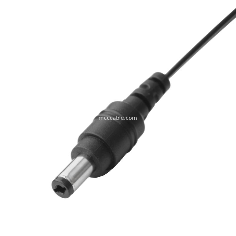 DC Plug 2.1 * 5.5mm Load Type PVC Sự xuất hiện Molding To TE Blue Housing 2P Connector Cable nữ