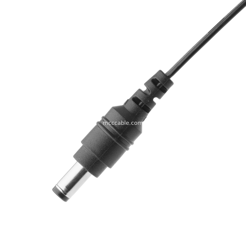 DC Plug 2.1 * 5.5mm Load Type PVC Sự xuất hiện Molding To TE Blue Housing 2P Connector Cable nữ