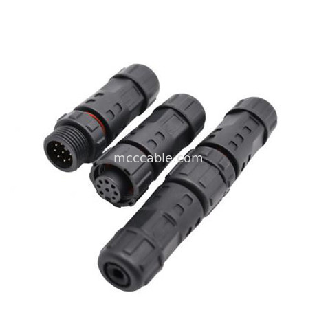 Nhà máy Mini M12 8Pin chống nước vòng kết nối cáp cắm công nghiệp IP67 mức độ bảo vệ chống nước nam / nữ