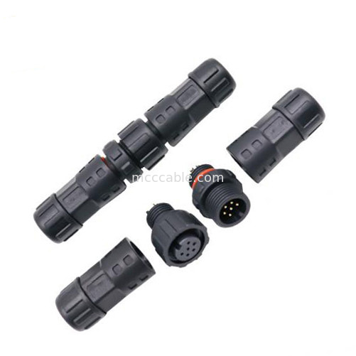 Nhà máy Mini M12 8Pin chống nước vòng kết nối cáp cắm công nghiệp IP67 mức độ bảo vệ chống nước nam / nữ