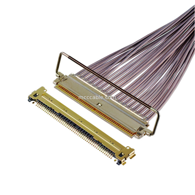 64 Gbps PAM4 81863-100B-01 50P 0.4mm Pitch Hình dạng ghép nối ngang Micro-Coaxial Cable Assembly OEM / ODM